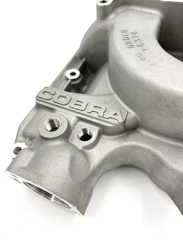 Colector de admisión bloque pequeño Ford Mustang "Cobra" aluminio de alto rendimiento  Foto 4 de 4