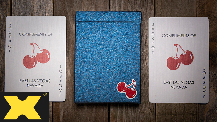 Cherry Casino House Deck Playing Cards (Tahoe Blue) by Pure