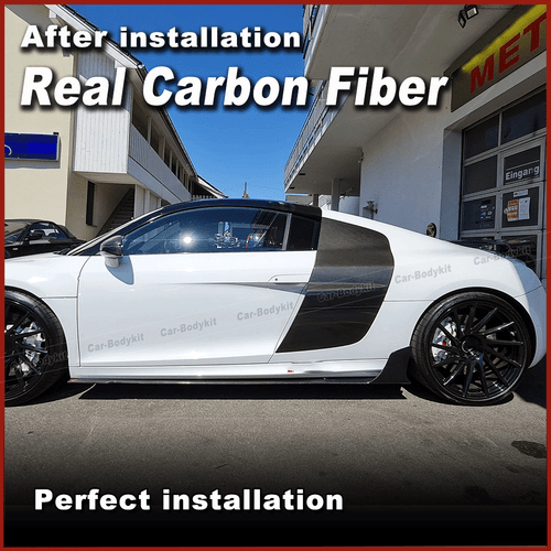 Se adapta a Audi R8 V8 2008-2015 carbono faldones laterales alerón labio - Imagen 3 de 15