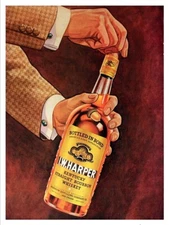 Vintage Harper Bourbon Whiskey Ad Metal Reproduction Sign FREE SHIPPING