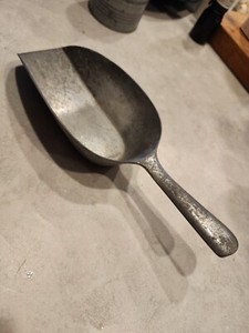 Vintage aluminum peanut scooper