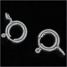 4PC Sterling Silver Spring Ring Clasp 8mm 51799