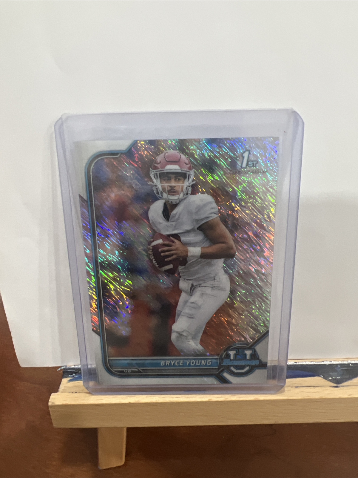 2021-22 Bowman University Silver Shimmer Chrome Refractor Bryce Young 1st Bowman