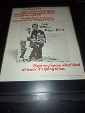 Andy Williams Happy Heart Rare Original Promo Poster Ad Framed! #3