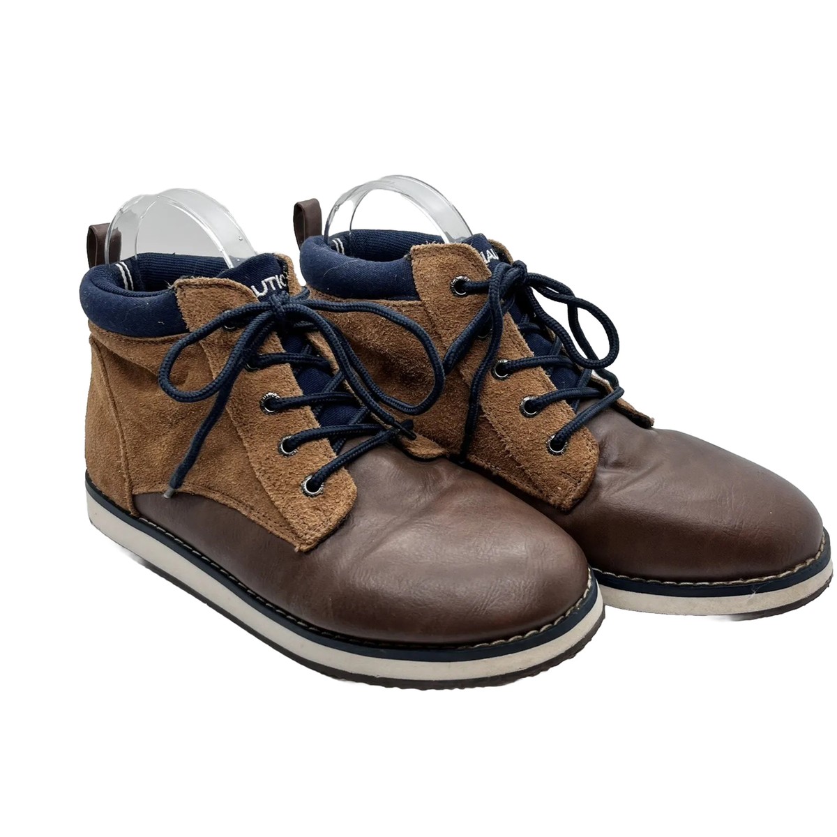 Nautica Aport (Size 4) Chukka Brown Leather Suede Boots Shoes