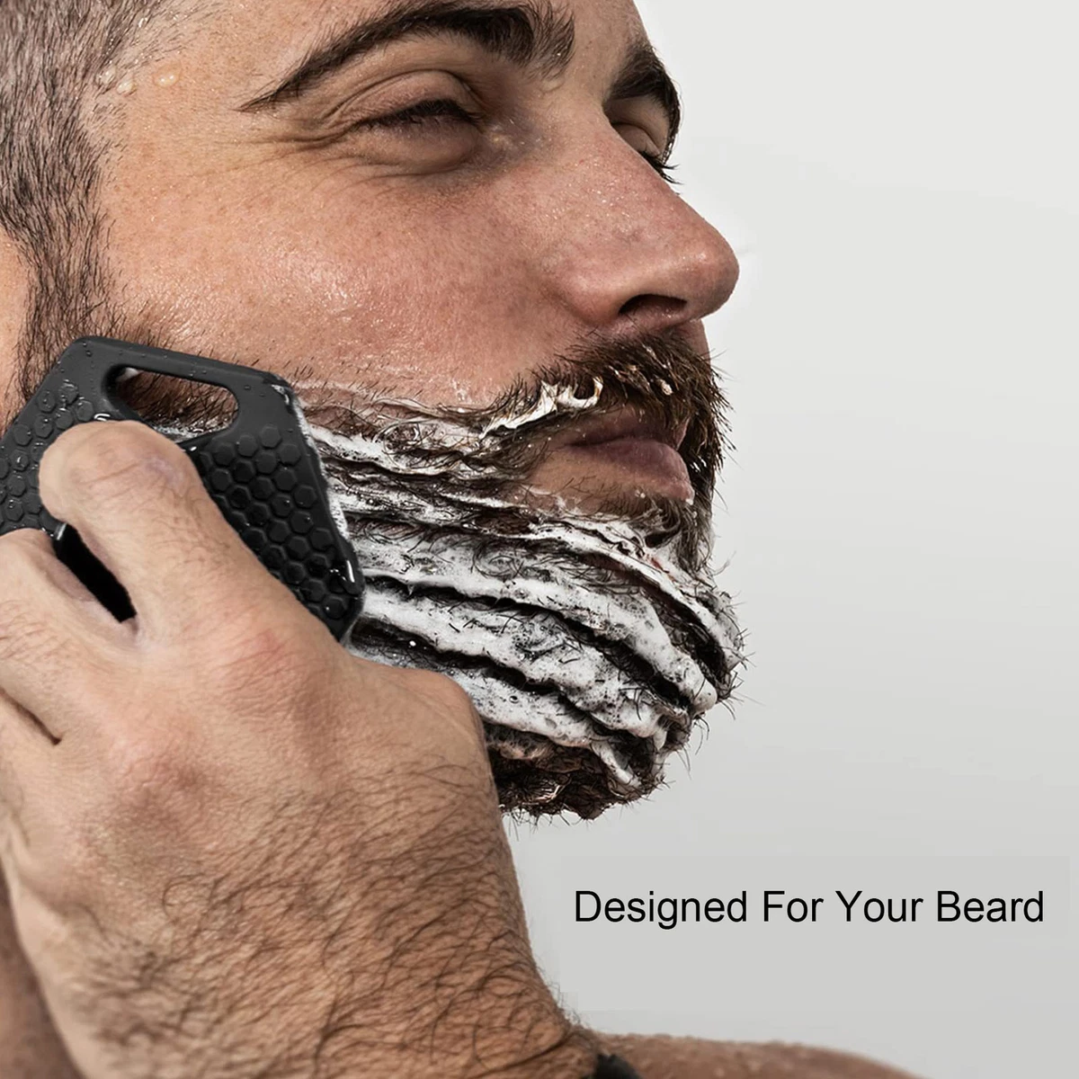 Black Beard Scrubber Brush Beard Exfoliating Brush Promote Hair Growth Improve