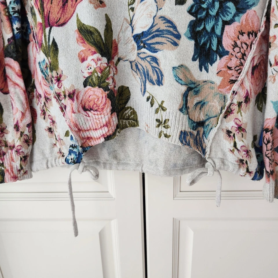 Suéter Angel of the North Anthropologie XS Rosa Azul Floral Mezcla Cachemira Foto 3 de 4
