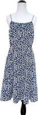 New J.Crew Sundress Blue Floral Midi Dress Size 4