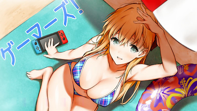 Anime gamers karen tendou girls artwork saboten blonde Playmat Game Mat Desk