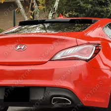 For 10-16 Hyundai Genesis Coupe Pearl Black Rear Roof Window Spoiler W-Power