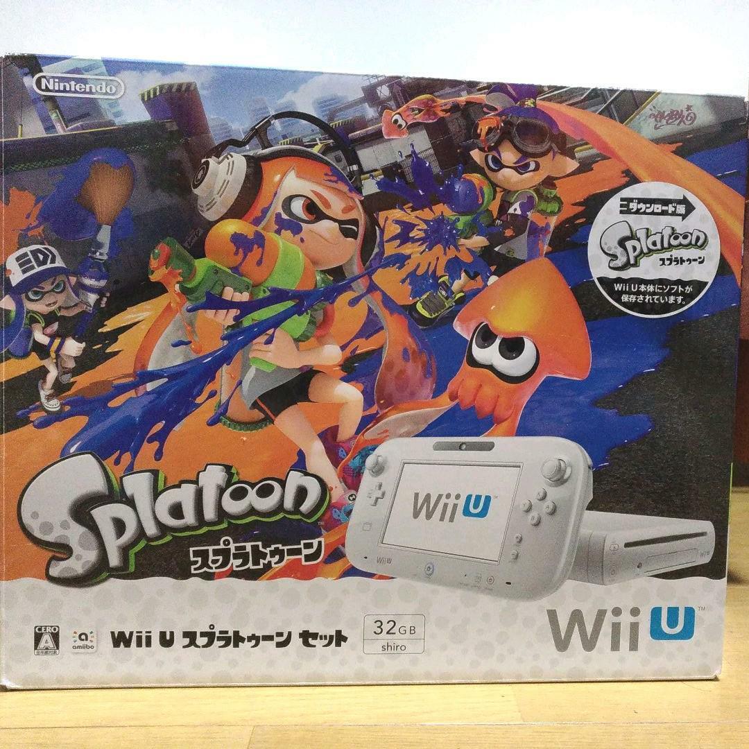 Nintendo Wii U Splatoon Set Console 32GB White Used From Japan F/S