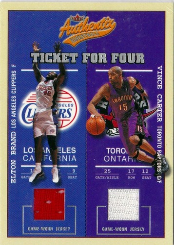 Vince Carter / E. Brand / K. Martin / M. Peterson /200 2002-03 Fleer Authentic - Bild 1 von 2