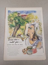 VTG 1947 Orig Magazine Ad Coty Make Up Cosmetics Summer Wears A Sunlit Face
