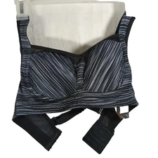 TYR Arvada Lily Swim Top, Black Gray Women's Size S (4/6), NEW MSRP $55