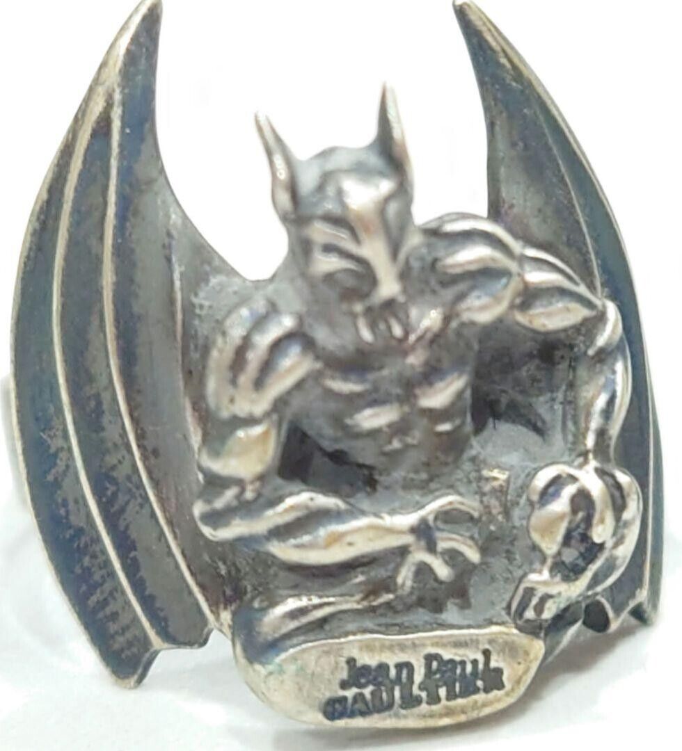 Jean Paul Gaultier Devil Ring 925 Silver with Engraving Size Jean Paul Gaultier Devil Ring 925 Silver with Engraving Size