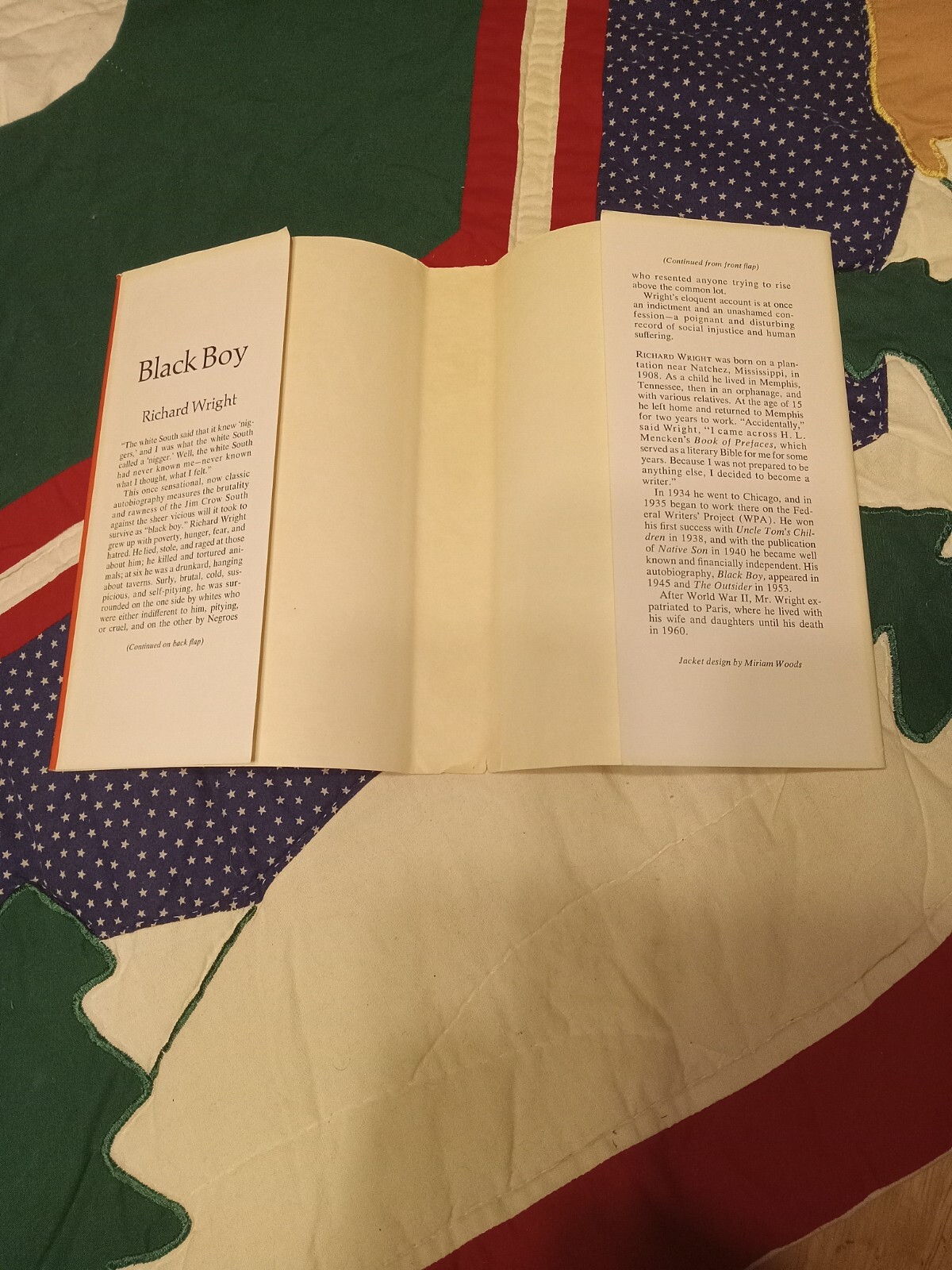 FILA BLACK BOY Wright 1945 Harper & Row VTG Red Dust Jacket RARE Jim Crow Communism