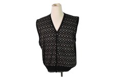 Florence Tricot Italian Knit Sweater Vest Wool Blend Multi Colored men size L