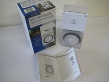 Zeitschaltuhr Außen Timer mechanisch Schukodose Zeitschalter Zeitschaltung IP44