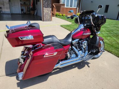 Advanblack Velocity Red Sunglo Chopped Tour Pack Trunk Luggage For