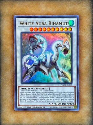 Yugioh White Aura Bihamut YA04-EN001 Ultra Rare Limited Edition NM