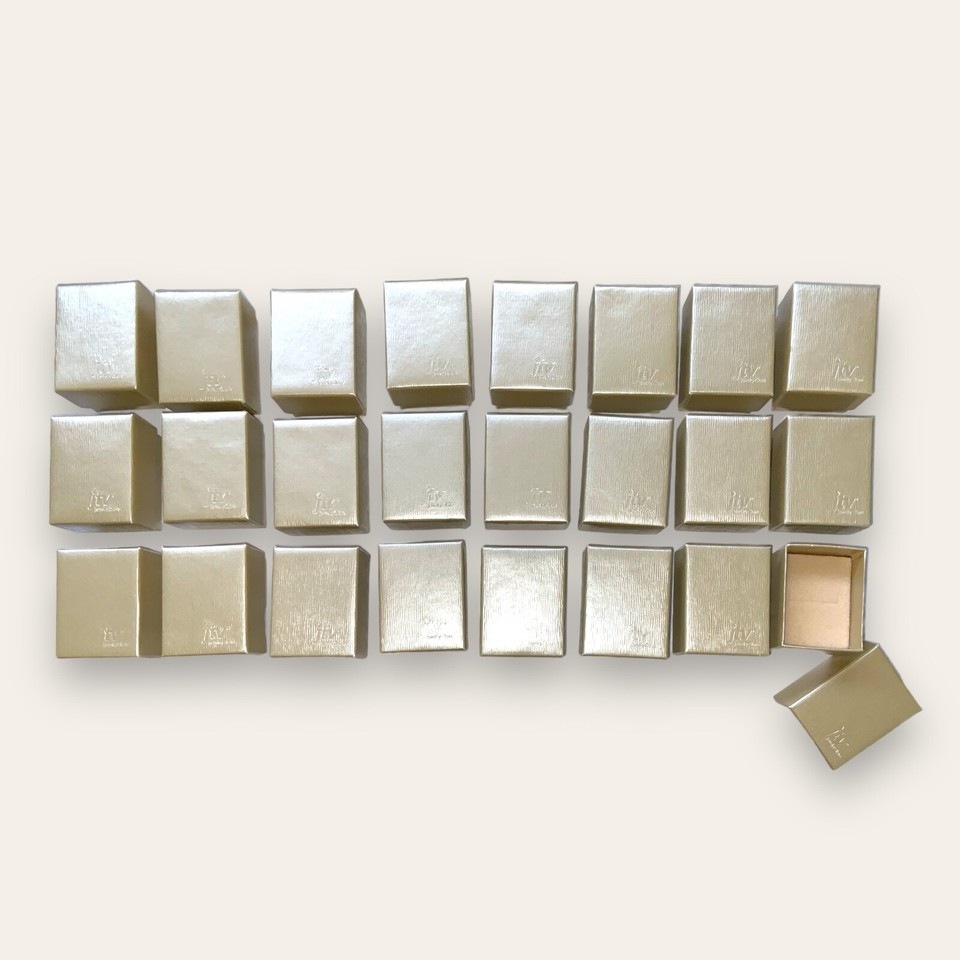 Gold Cardboard Jewelry Boxes JTV Assorted Lots and Sizes eBay