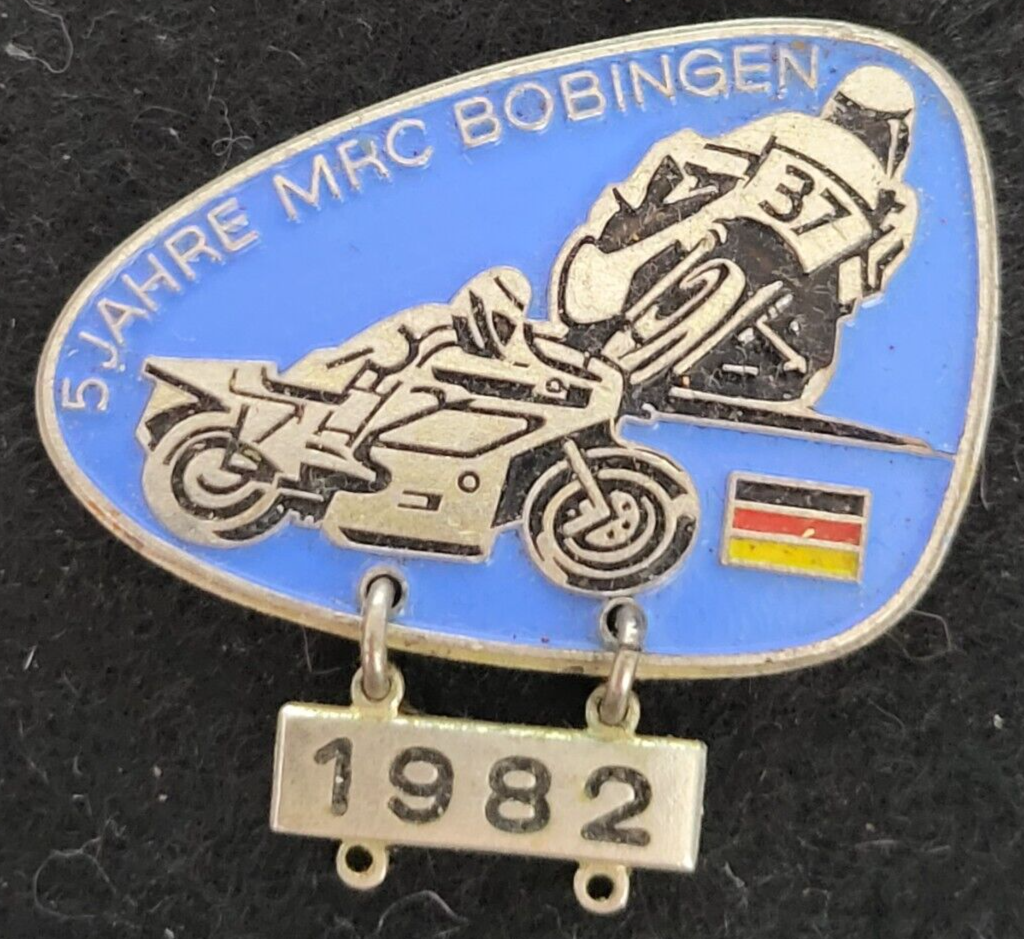 Jahre MOTORRADCLUB BOBINGEN 1982 Plakette *aus Sammlung*