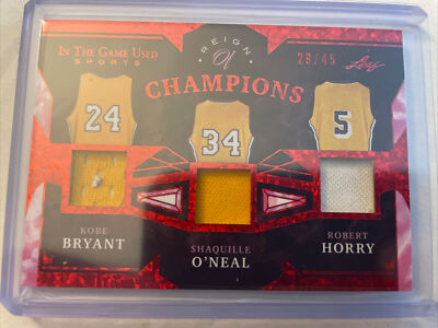 2022 Leaf ITG Used Sports Reign Of Champions # /49 Kobe Bryant / O'Neal / Horry
