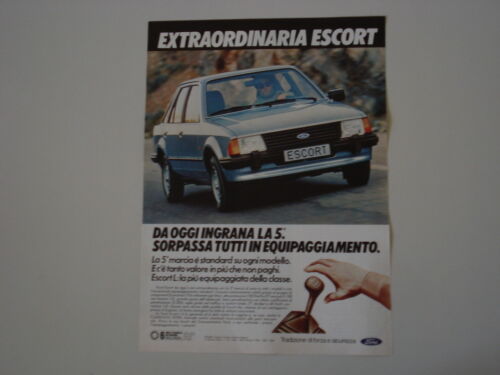 advertising Pubblicità 1982 FORD ESCORT - Picture 1 of 1