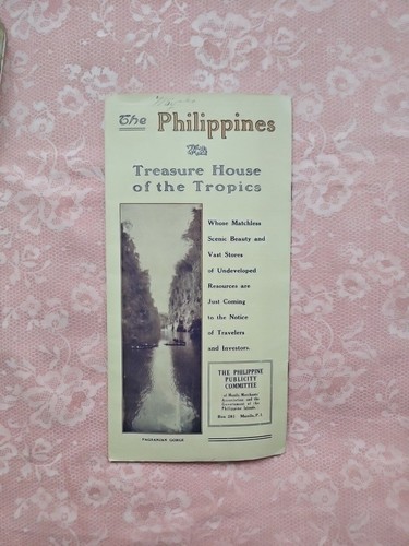 VTG The Philippines Treasure House Of The Tropics Travel Brochure Booklet
