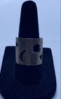 Sterling Silver 925 Vintage Celestial Ring Size 7 & Dolphin Brooch Lot of 2 — photo 2