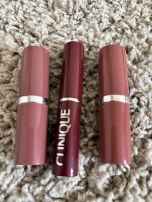 Lot of 3 Clinique Lipstick: 2 Pcs Bare Pop 02 & 1 Pc Black Honey, All New