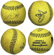 Savannah Bananas JACKSON OLSON Auto Game Used Hit Baseball Coors Field 8/9/2025