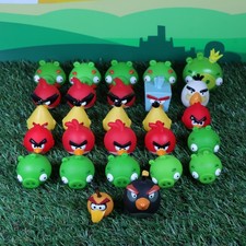 RARE Angry Birds Mattel Figurines Lot Bubbles Bomb Pigs King Pig Red Ice 2012