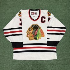 100% Authentic Chris Chelios Vintage Nike Chicago Blackhawks Jersey Size 48 L