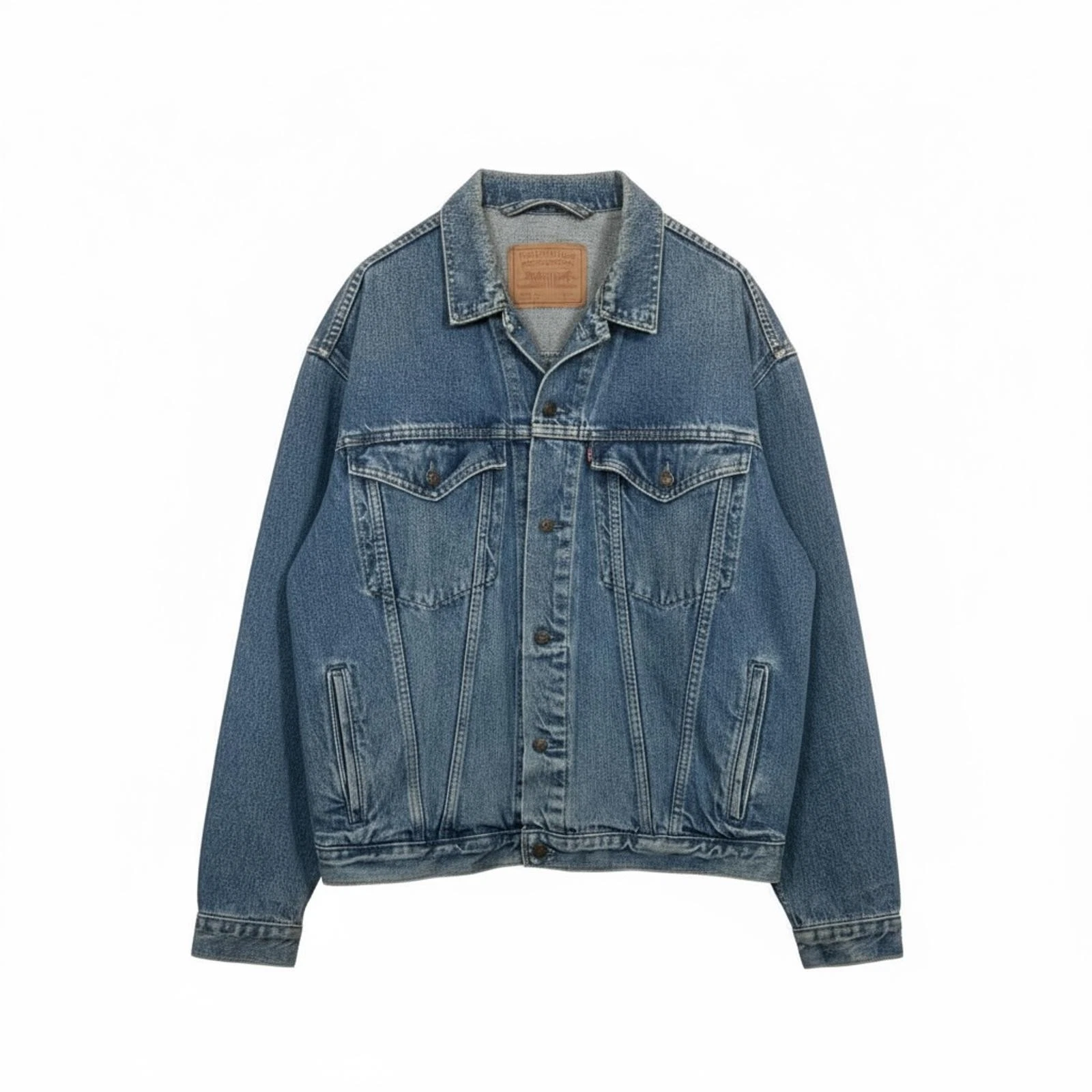 Levi’s 90s Vtg Trucker Denim Jacket Men’s Large Blue Button Front Style 19525