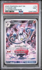 2025 POKEMON WHT EN-WHITE FLARE ILLUSTRATION RARE #103 CHANDELURE PSA 9 on eBay