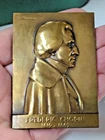 ANTIQUE BRONZE COMMEMORATIVE MEDAL FREDERIK CHOPIN 1810-1849 MASSEAU FRANCE