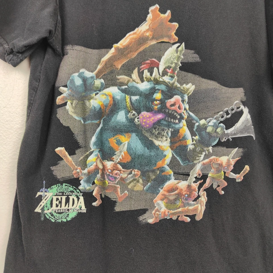Zelda Tears of the Kingdom T Shirt Nintendo Kids Youth Boys Medium Black - Image 2 of 4