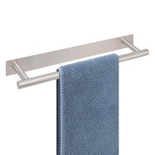 Adhesive Towel Bar, 16 Inch Round Towel Racks for Bathroom Wall Mounted SUS30...