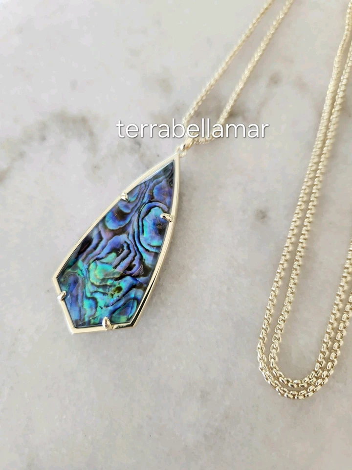 Ожерелье с подвеской Kendra Scott Carole позолота 14 - граненое абалоном новое с ценниками - Изображение 4 из 4