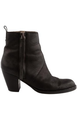 ACNE STUDIOS SCHWARZE LEDER STIEFELETTEN EU 39
