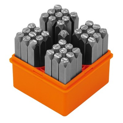 37-Piece Easy-to-Pick Metal Letter & Number Stamp Set, 1/4  (6mm), Includes S...