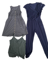 Nursing-friendly Postpartum Clothes Bundle Tank, Romper (new), Dress Size M & L
