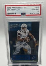 2016 Panini Prestige Dak Prescott RC #206 Rookie PSA 10 Dallas Cowboys 