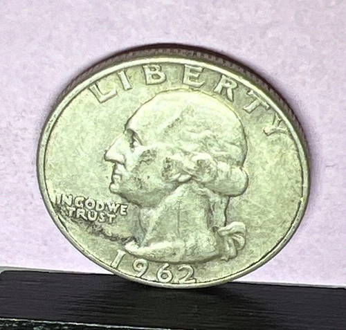1962 Philadelphia Washington silver quarter XF