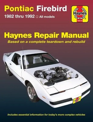 Haynes Publishing | Pontiac Firebird (1982-1992) Haynes Repair Manual (USA)