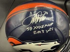 TERRELL DAVIS Signed 2K Yards SB MVP Inscribed BRONCOS Replica Helmet JSA COA