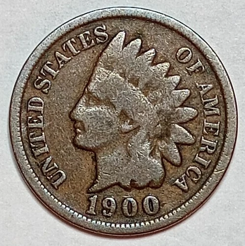 Indian Head Penny Lot of "1"VERY NICE 1900 GOOD OR BETTER° $ FREE SHIPPING $#107