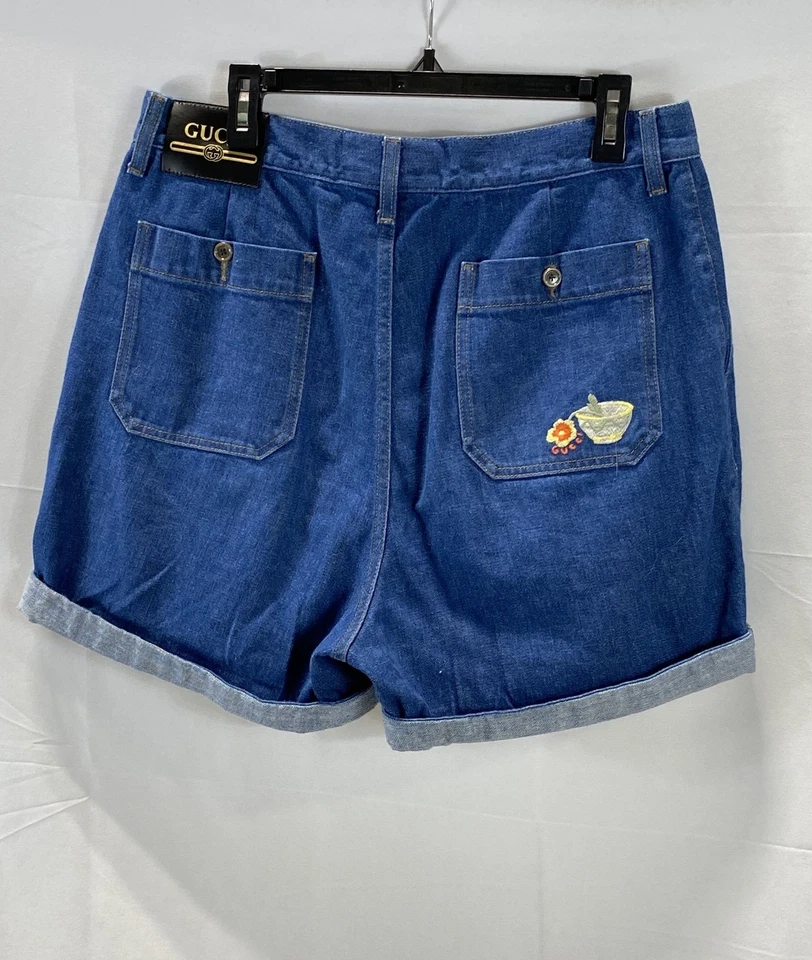 Pantalones cortos vaqueros azules Gucci para mujer talla 32 Foto 2 de 4