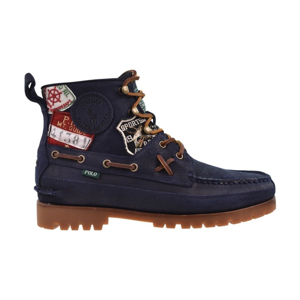 Polo Ralph Lauren Ranger Mid Men's Boots Blue Suede/Patches